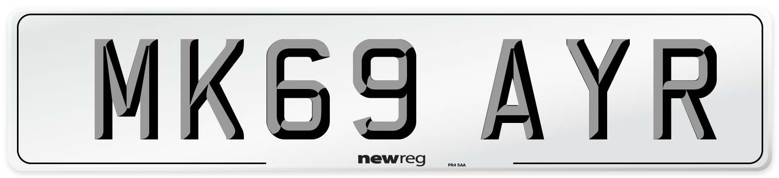 MK69 AYR Number Plate from New Reg